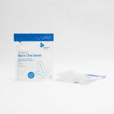 500g 매트 PET은 플라스틱 백 123 um 검은 chia 시드 패키징을 견딥니다