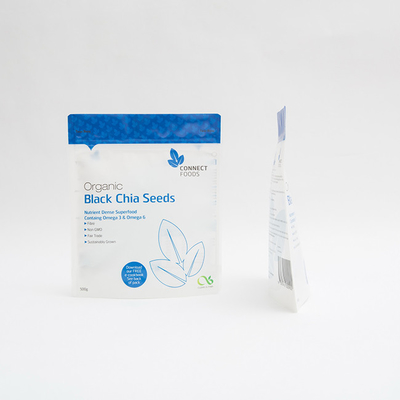 500g 매트 PET은 플라스틱 백 123 um 검은 chia 시드 패키징을 견딥니다